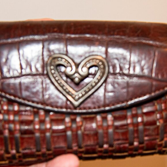Vintage Brighton Leather Wallet Basket Weave - Picture 1 of 4